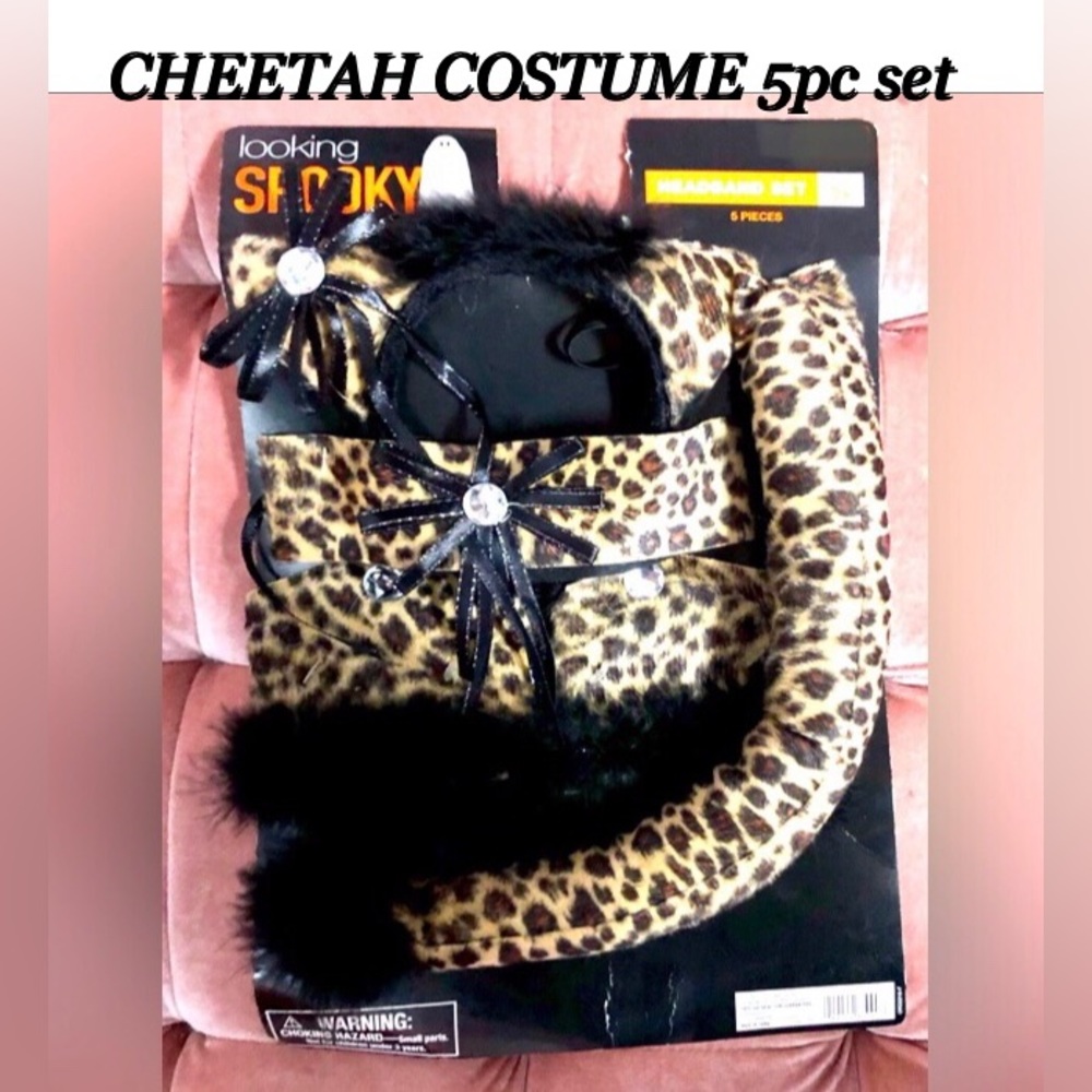 LOOKING SPOOKY 5pc cat Leopard/Cheetah Accessory set OS NWT cosplay